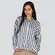 Camisa Feminina Manga Longa Cetim Listrada .MZ805