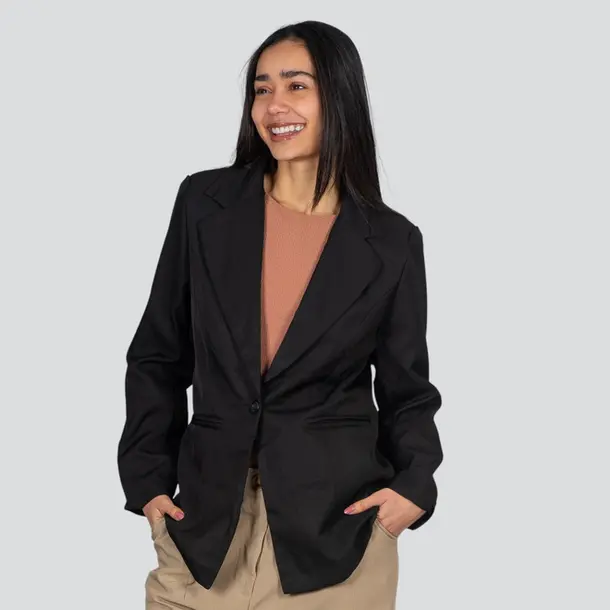 Blazer Feminino Alfaiataria .A1236 Preto