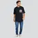 Calça Jeans Masculina Slim Fit Com Lavagem Bigode E Puídos .26080
