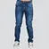 Calça Jeans Masculina Slim Fit Com Lavagem Bigode E Puídos .26080