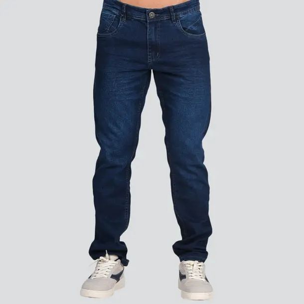 Calça Jeans Masculina Slim Fit Com Amassado .26057