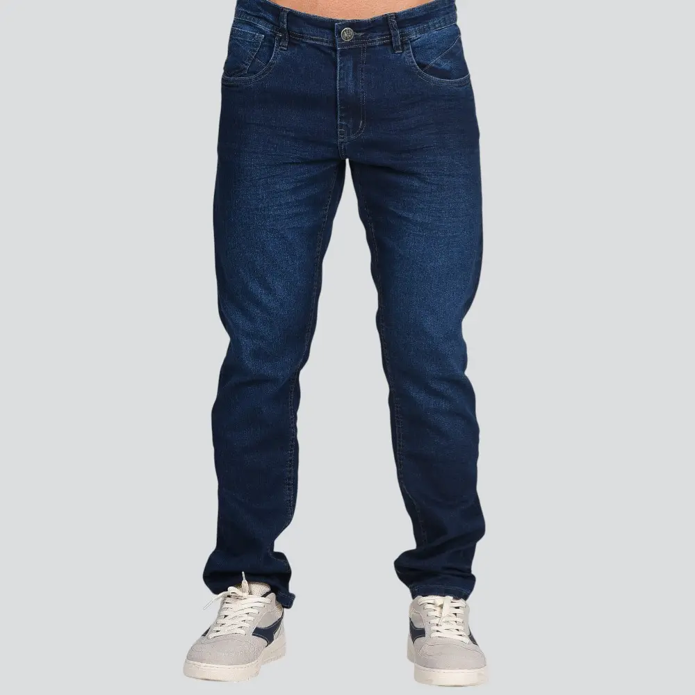 Calça Jeans Masculina Slim Fit Com Amassado .26057