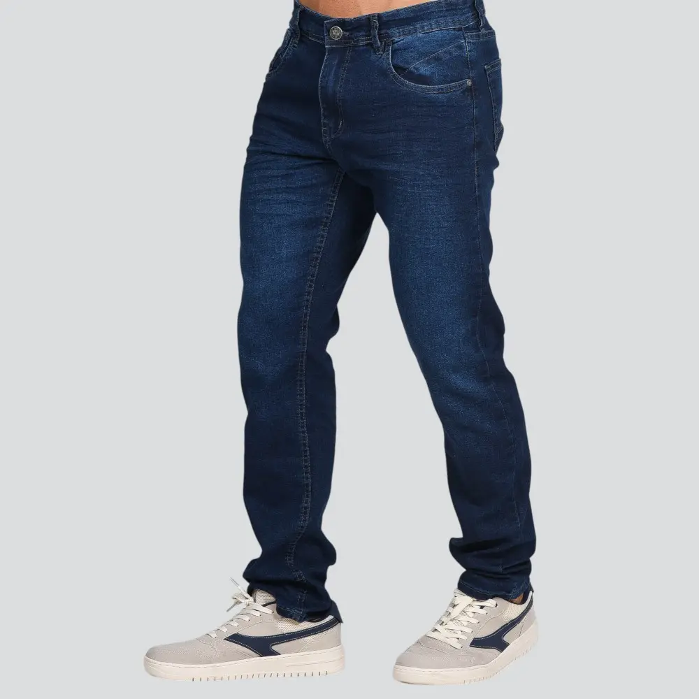 Calça Jeans Masculina Slim Fit Com Amassado .26057