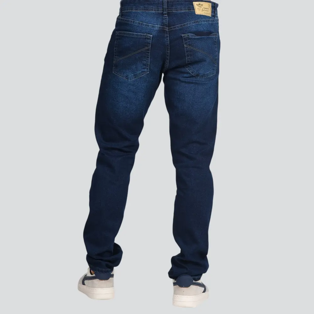 Calça Jeans Masculina Slim Fit Com Amassado .26057