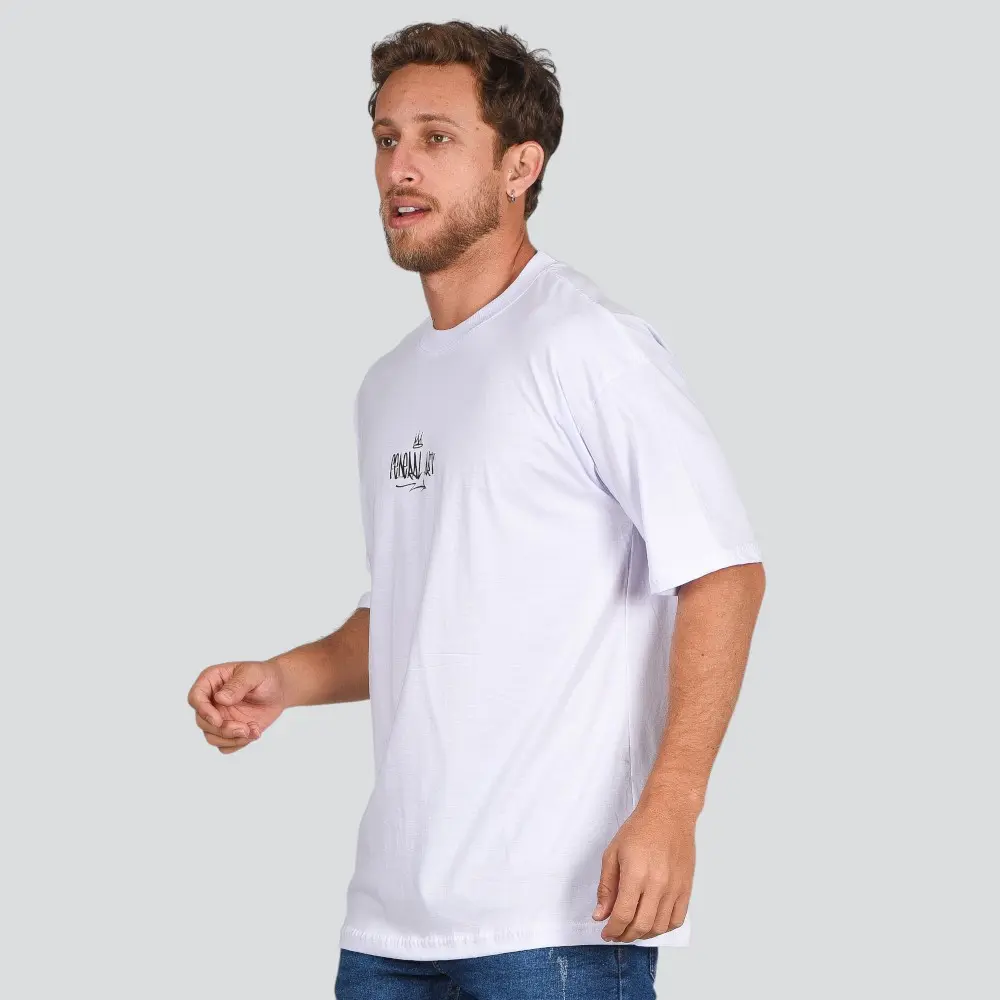 Camiseta Masculina Manga Curta Estampada Oversized Meia Malha .17232