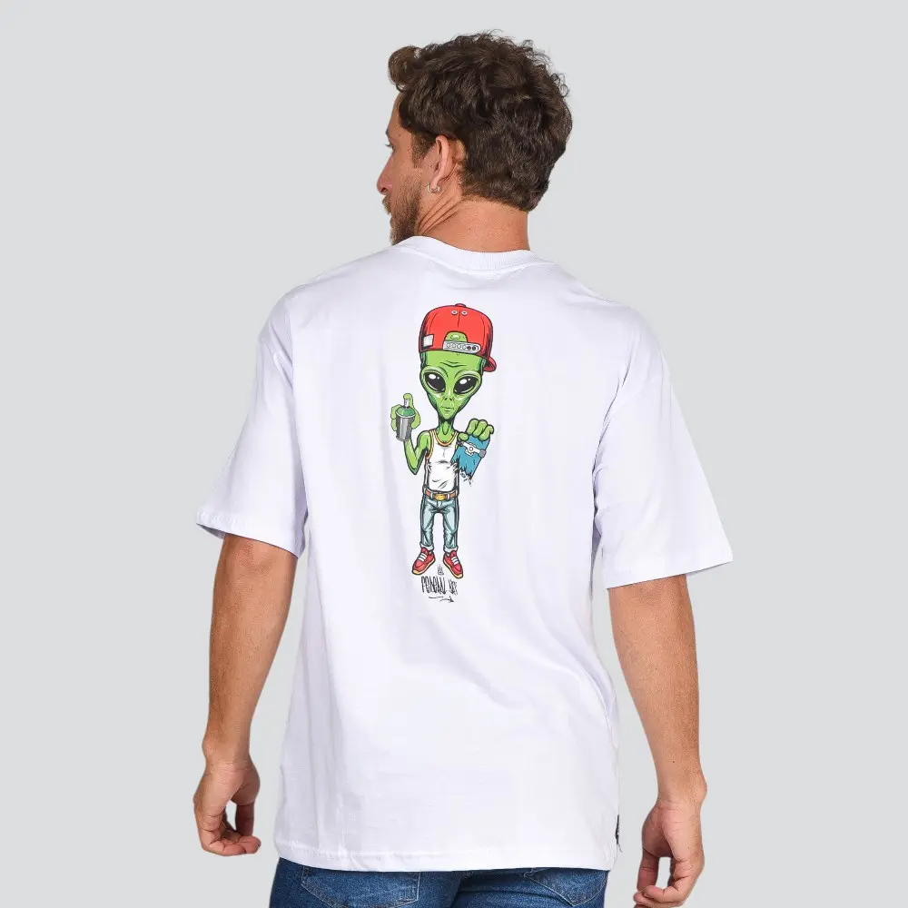 Camiseta Masculina Manga Curta Estampada Oversized Meia Malha .17232