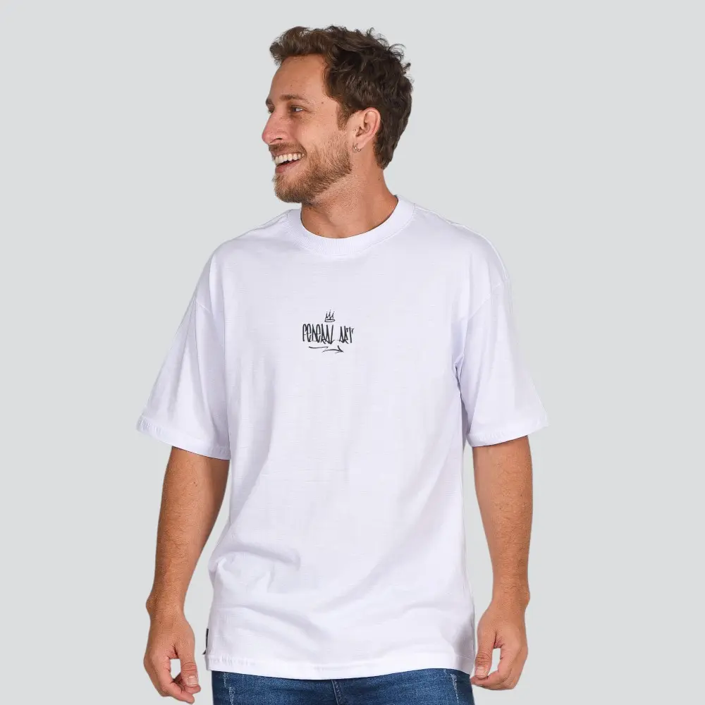 Camiseta Masculina Manga Curta Estampada Oversized Meia Malha .17232