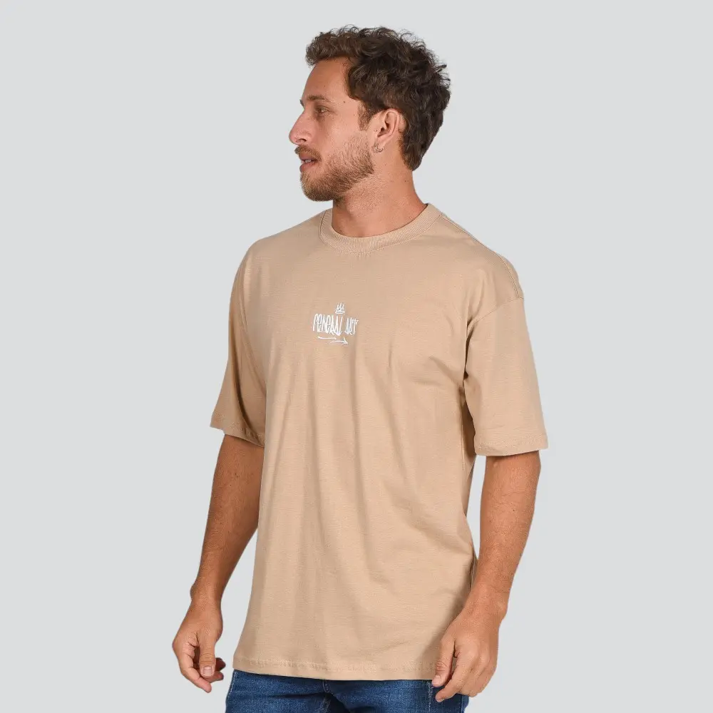 Camiseta Masculina Manga Curta Estampada Oversized Meia Malha .17232