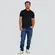 Calça Jeans Masculina Slim Fit Com Lavagem Bigode .26085