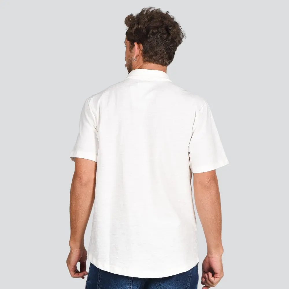 Camisa Masculina Manga Curta Malha Texturizada .4C864