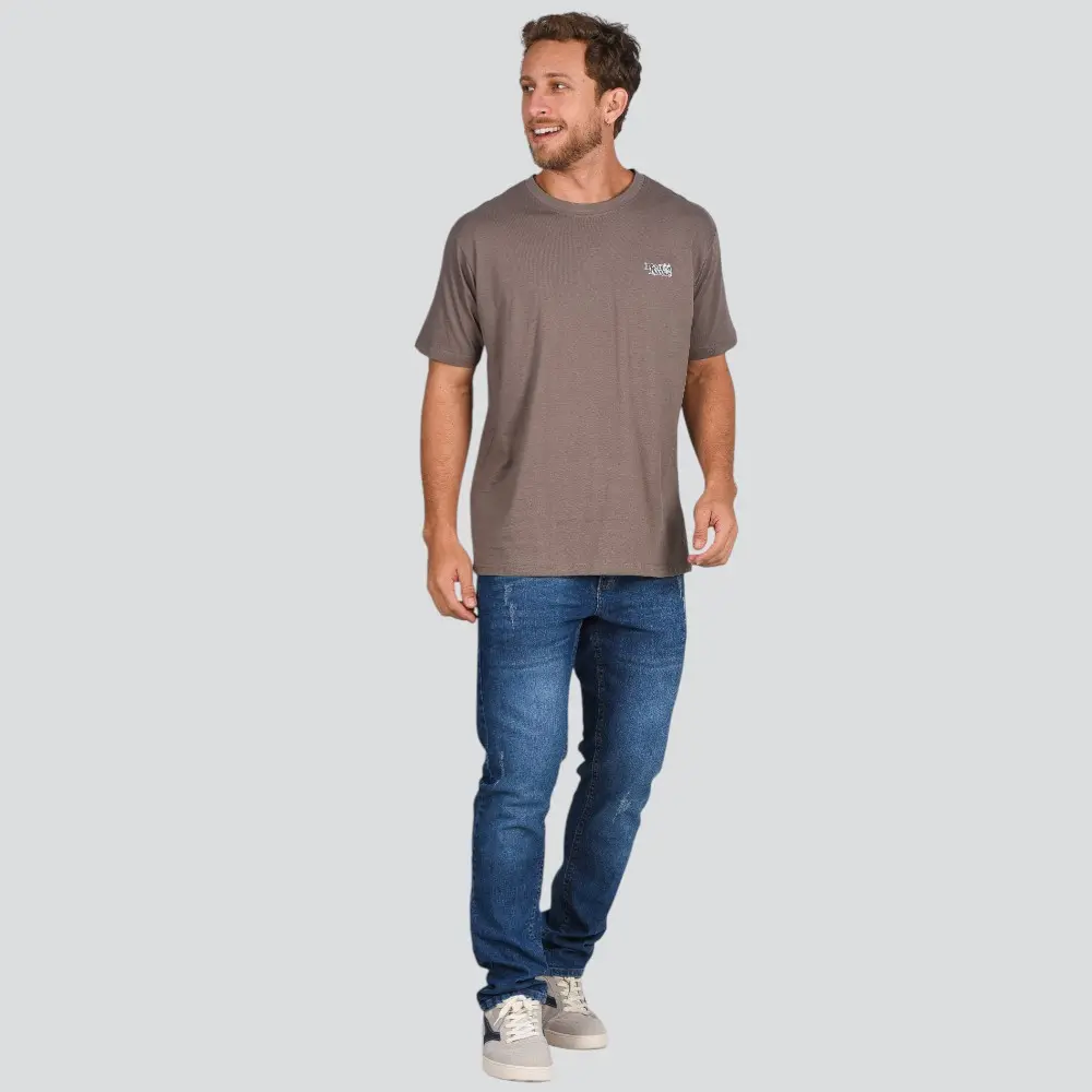 Camiseta Masculina Manga Curta Gola Careca Básica .9150606