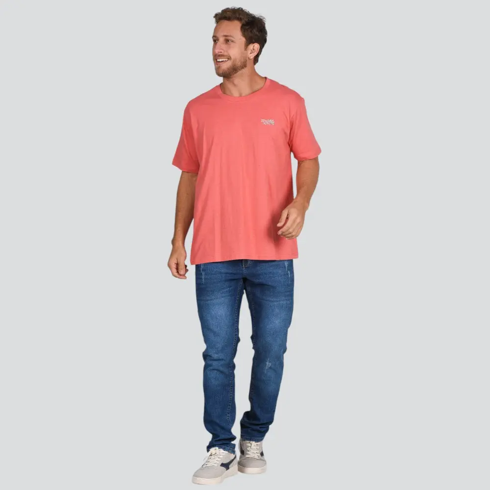 Camiseta Masculina Manga Curta Gola Careca Básica .9150606