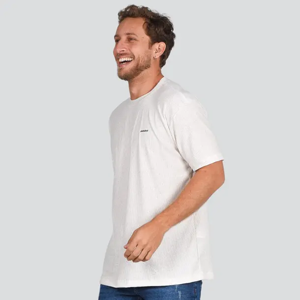Camiseta Masculina Manga Curta Estampa Malha Texturizada .17145