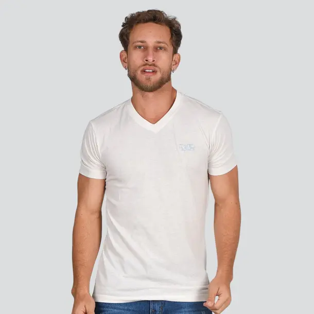 Camiseta Masculina Manga Curta Gola V Básica .9150561