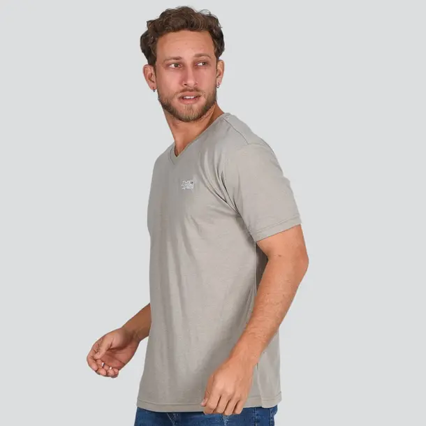 Camiseta Masculina Manga Curta Gola V Básica .9150561 Verde