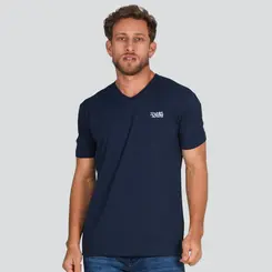 Camiseta Masculina Manga Curta Gola V Básica .9150561