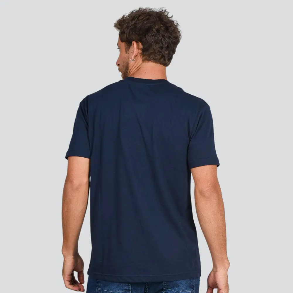 Camiseta Masculina Manga Curta Gola V Básica .9150561