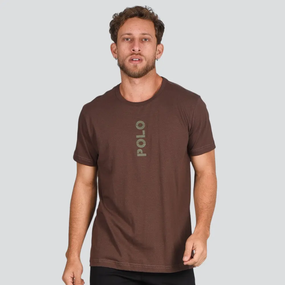 Camiseta Masculina Manga Curta Malha Estampada .30885C