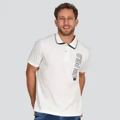 Polo Masculina Piquet Listrado Estampa .4N114
