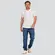 Polo Masculina Manga Curta Malha Texturizada Com Patch .4N116