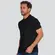 Polo Masculina Manga Curta Malha Texturizada Com Patch .4N116