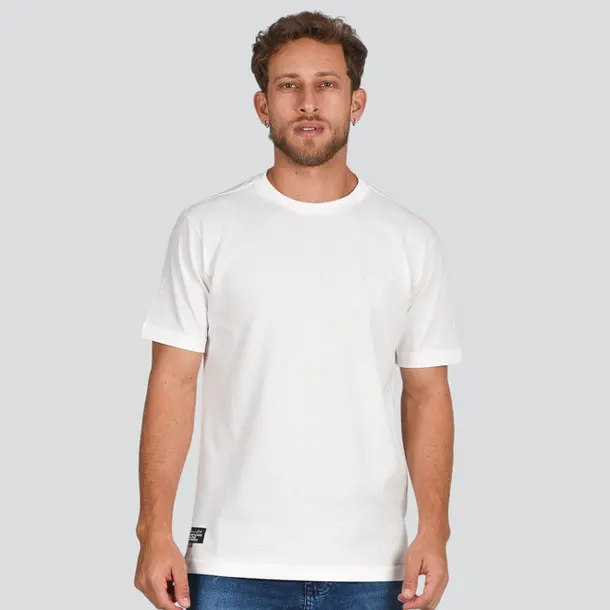 Camiseta Masculina Manga Curta Estampa Malha Texturizada .17131