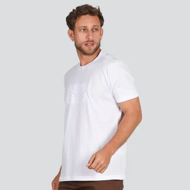 Camiseta Masculina Básica Manga Curta Estampa Alto Relevo .10200268