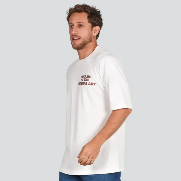 Camiseta Masculina Manga Curta Estampada Oversized Suedine .17196 Off