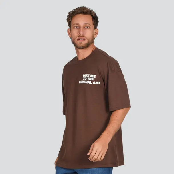 Camiseta Masculina Manga Curta Estampada Oversized Suedine .17196