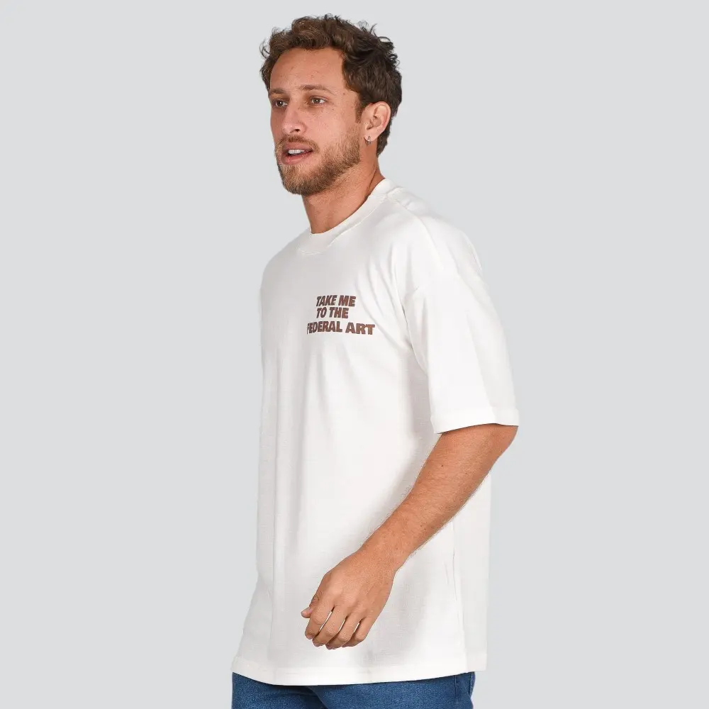 Camiseta Masculina Manga Curta Estampada Oversized Suedine .17196