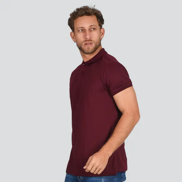 Polo Masculina Piquet .PPML144/CM8 Vinho Escuro