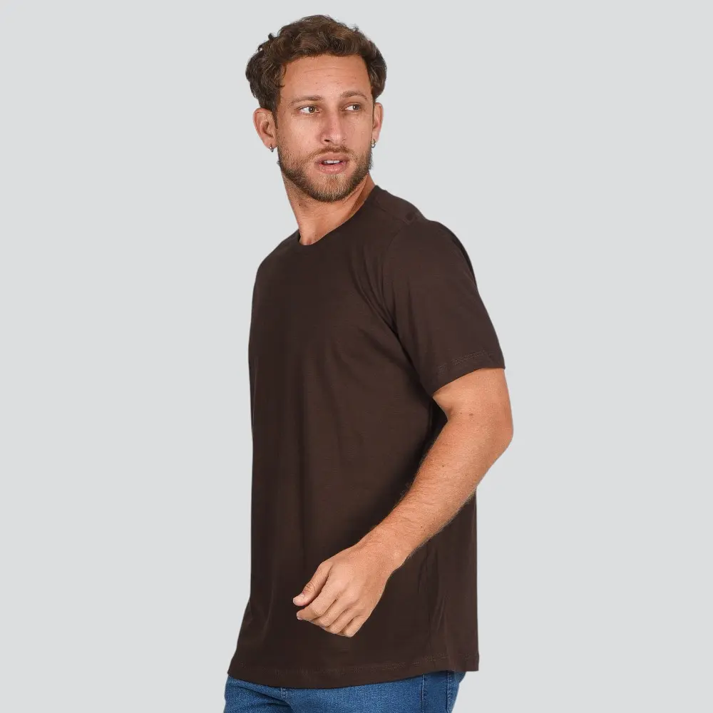 Camiseta Masculina Manga Curta Básica Lisa .810