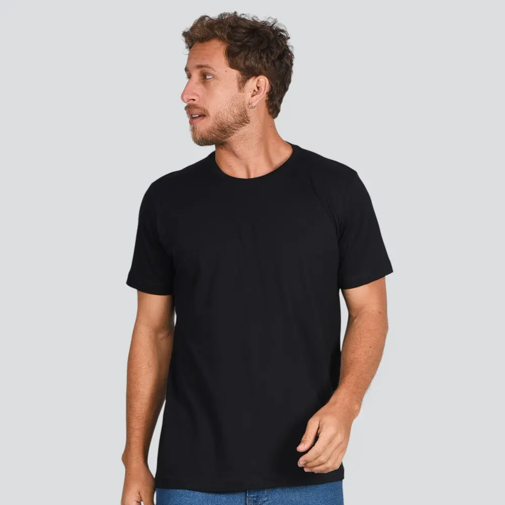 Camiseta Masculina Manga Curta Básica Lisa .810