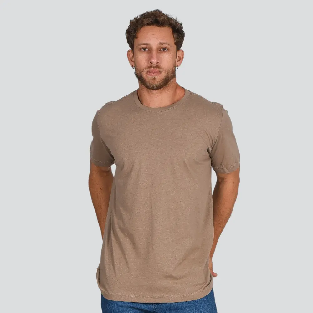 Camiseta Masculina Manga Curta Básica Lisa .810