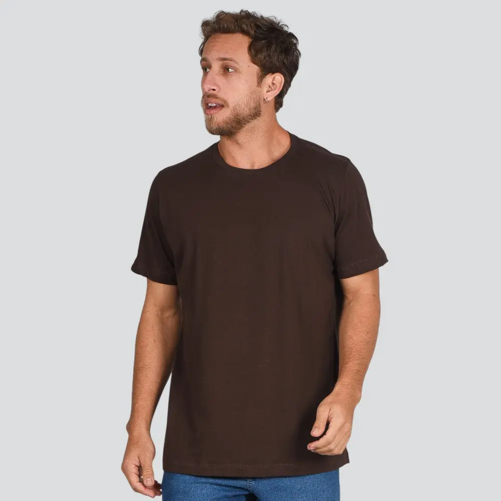 Camiseta Masculina Manga Curta Básica Lisa .810