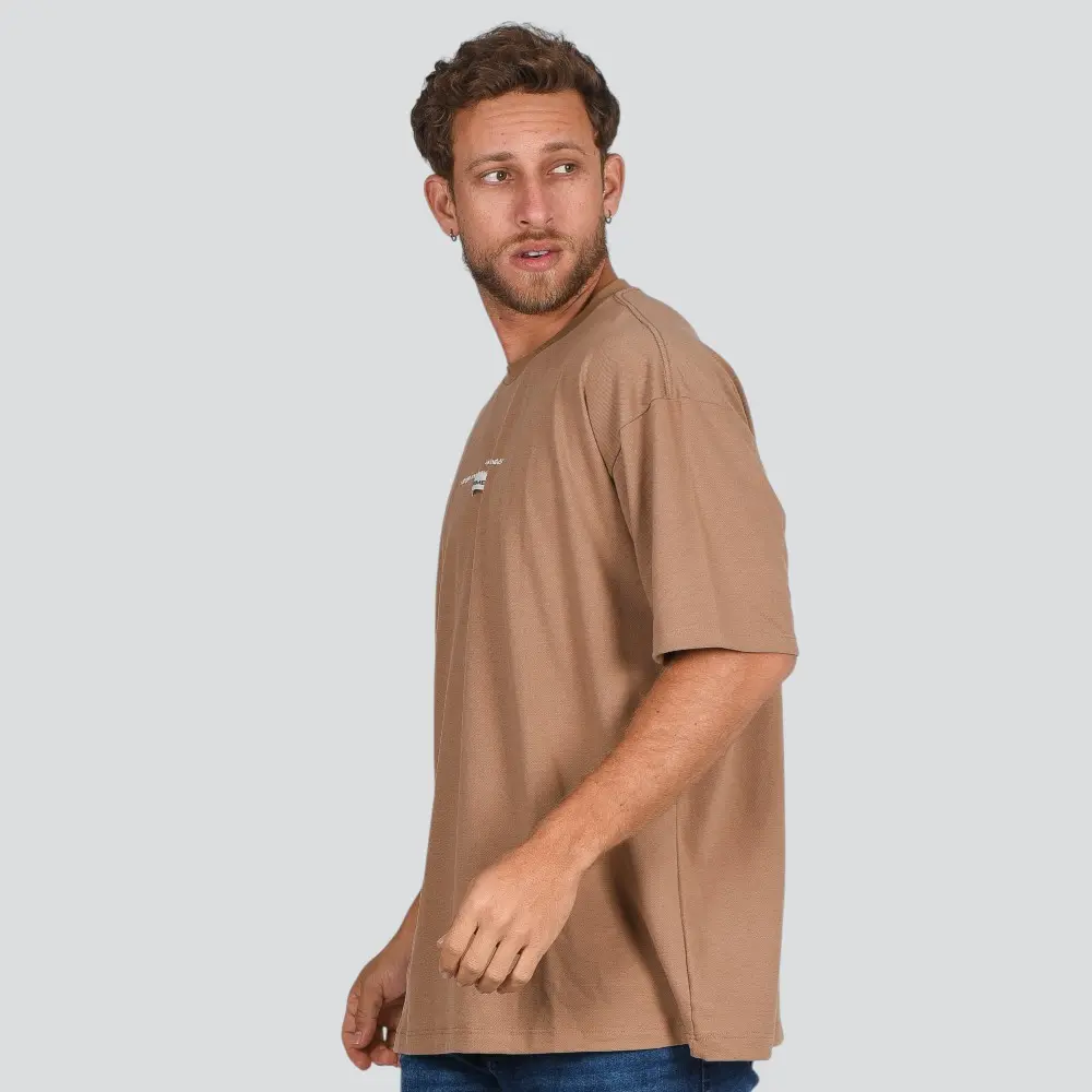 Camiseta Masculina Manga Curta Oversized Piquet Estampa .4P124
