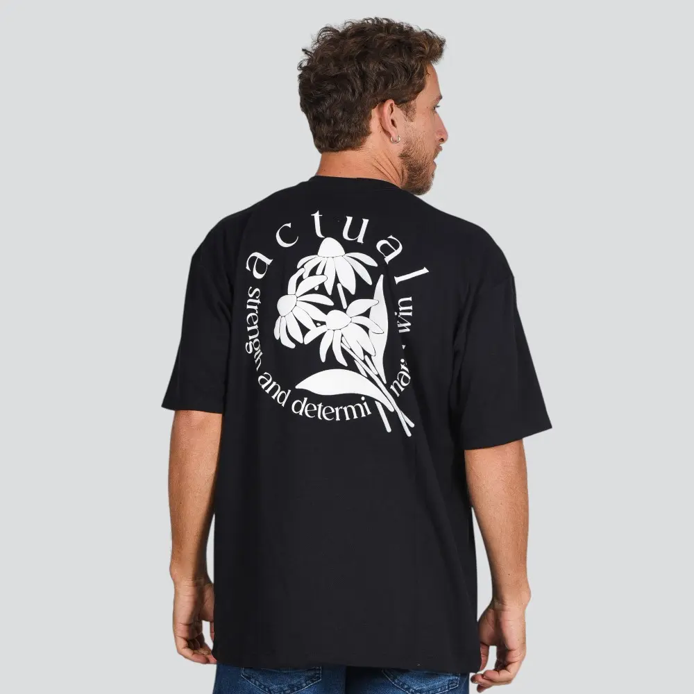 Camiseta Masculina Manga Curta Oversized Piquet Estampa .4P124