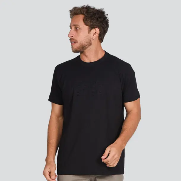 Camiseta Masculina Manga Curta Malha Texturizada Com Bolso .4N169