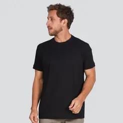 Camiseta Masculina Manga Curta Malha Texturizada Com Bolso .4N169