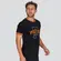 Camiseta Masculina Manga Curta Com Recorte Estampa .4L057