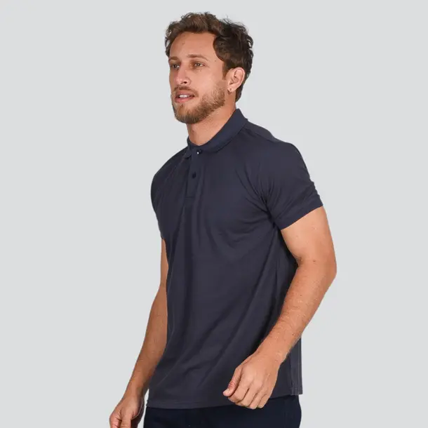 Polo Masculina Piquet .PPML147/CM8 Marinho Médio