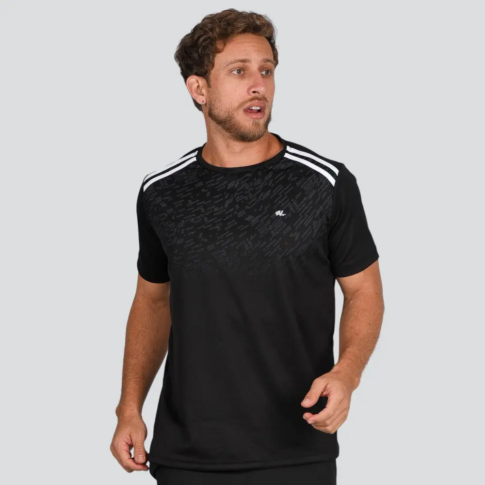 Camiseta Masculina Dry Fit Com Listras .10141143