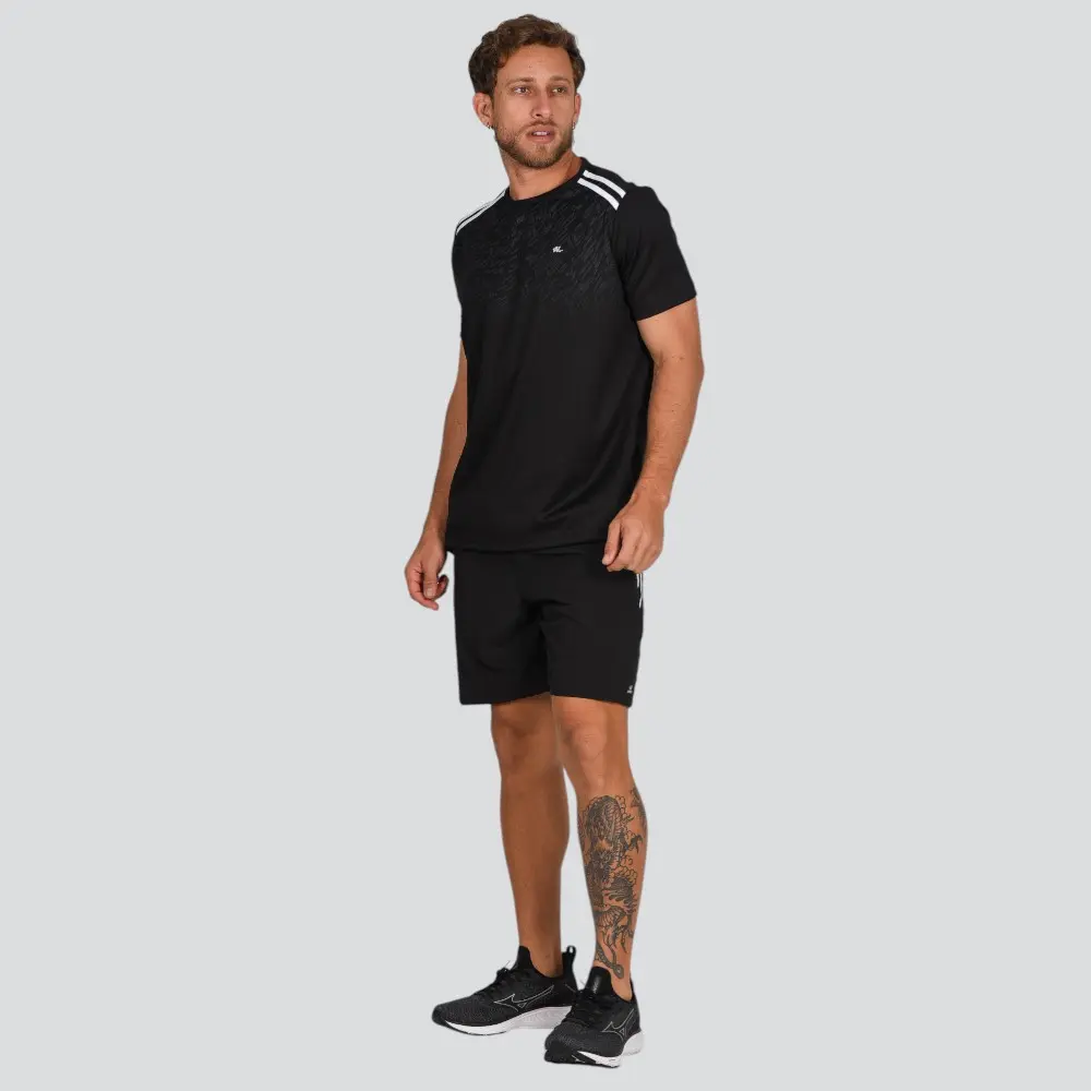 Camiseta Masculina Dry Fit Com Listras .10141143