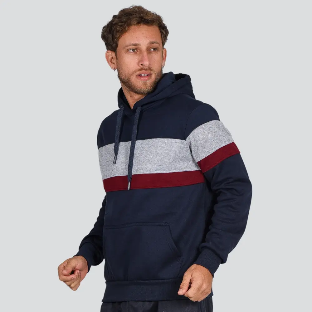 Blusão Masculino Moletom Com Capuz Recortes .2002757