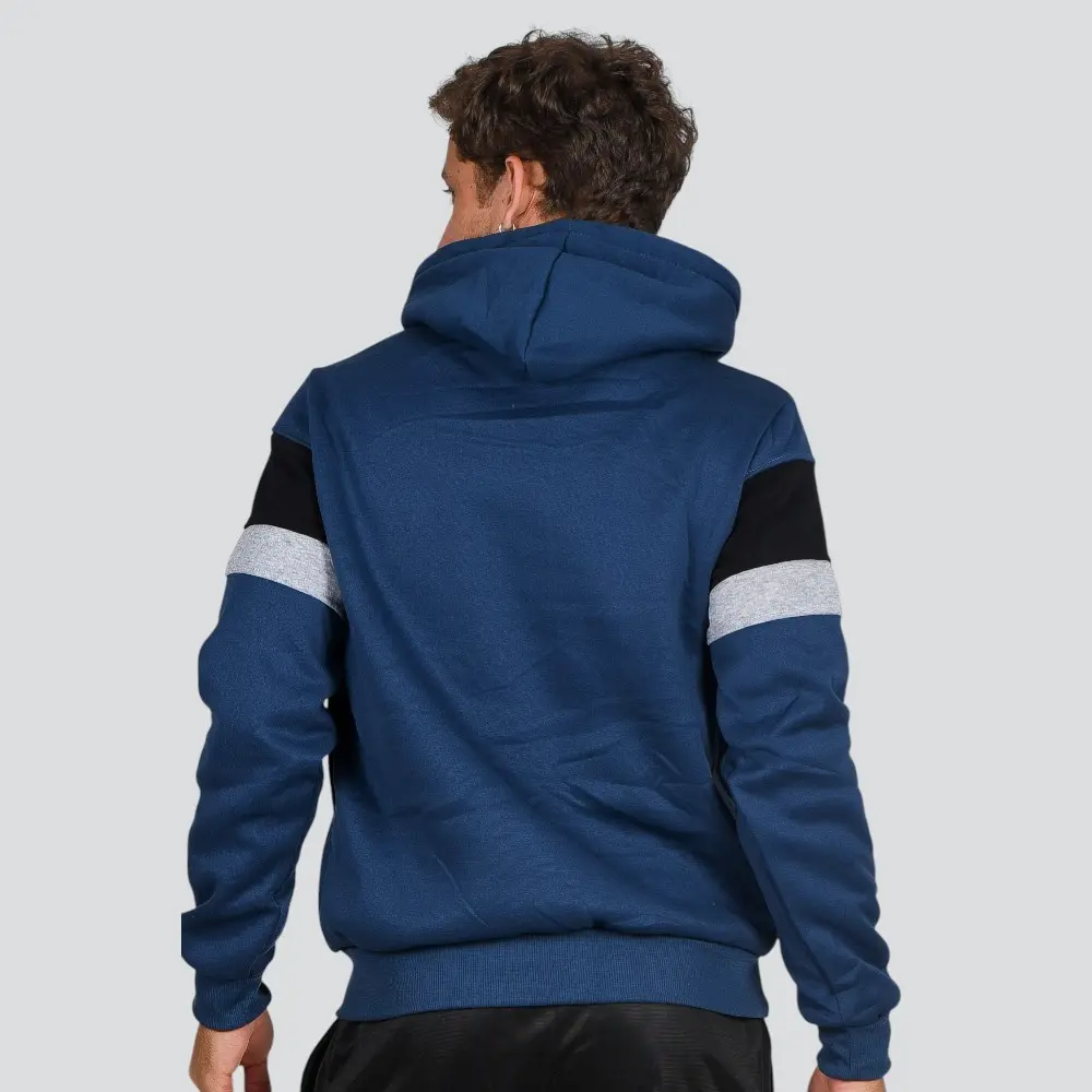 Blusão Masculino Moletom Com Capuz Recortes .2002757