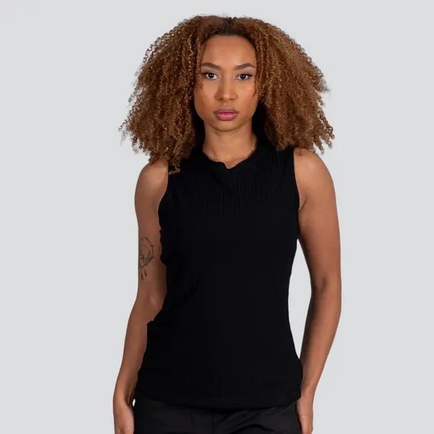 Regata Feminina Ribana Canelada .91715 Preto