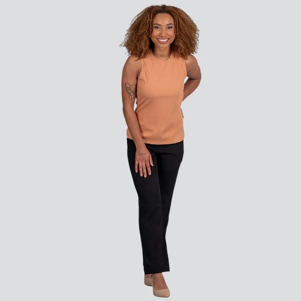 Regata Feminina Ribana Canelada .91715