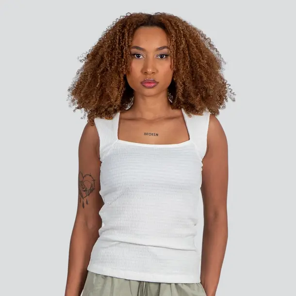 Regata Feminina Alça Larga Lisa Anarruga .E15658