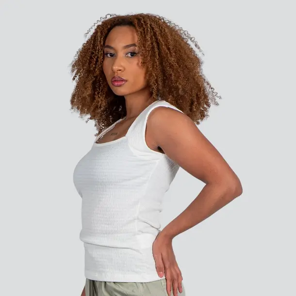 Regata Feminina Alça Larga Lisa Anarruga .E15658