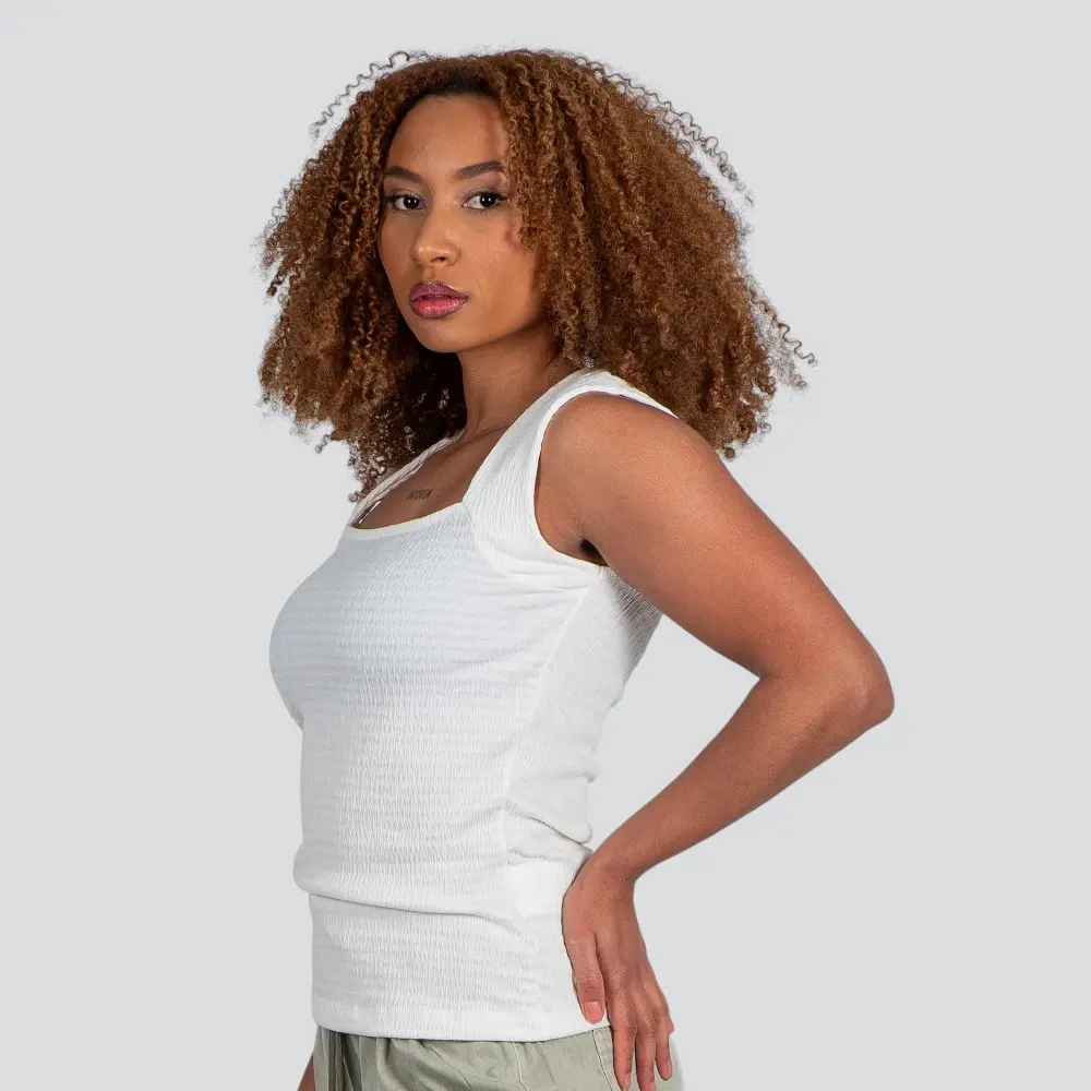 Regata Feminina Alça Larga Lisa Anarruga .E15658